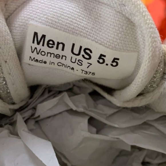 Vans Authentic Metallic Silver Glitter Lace Up Flat Skate Sneaker Waffle… - Picture 5 of 11